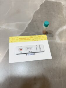 비타민D 신속테스트키트 촬영준비