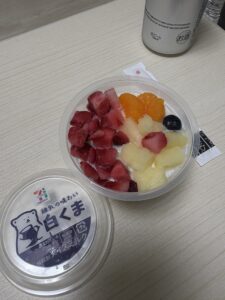 오사카 세븐일레븐 연유빙수