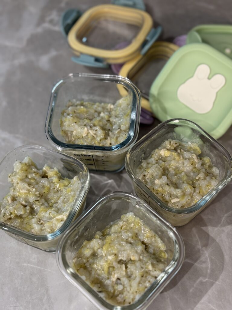 닭고기알배추시금치 중기이유식 4회분