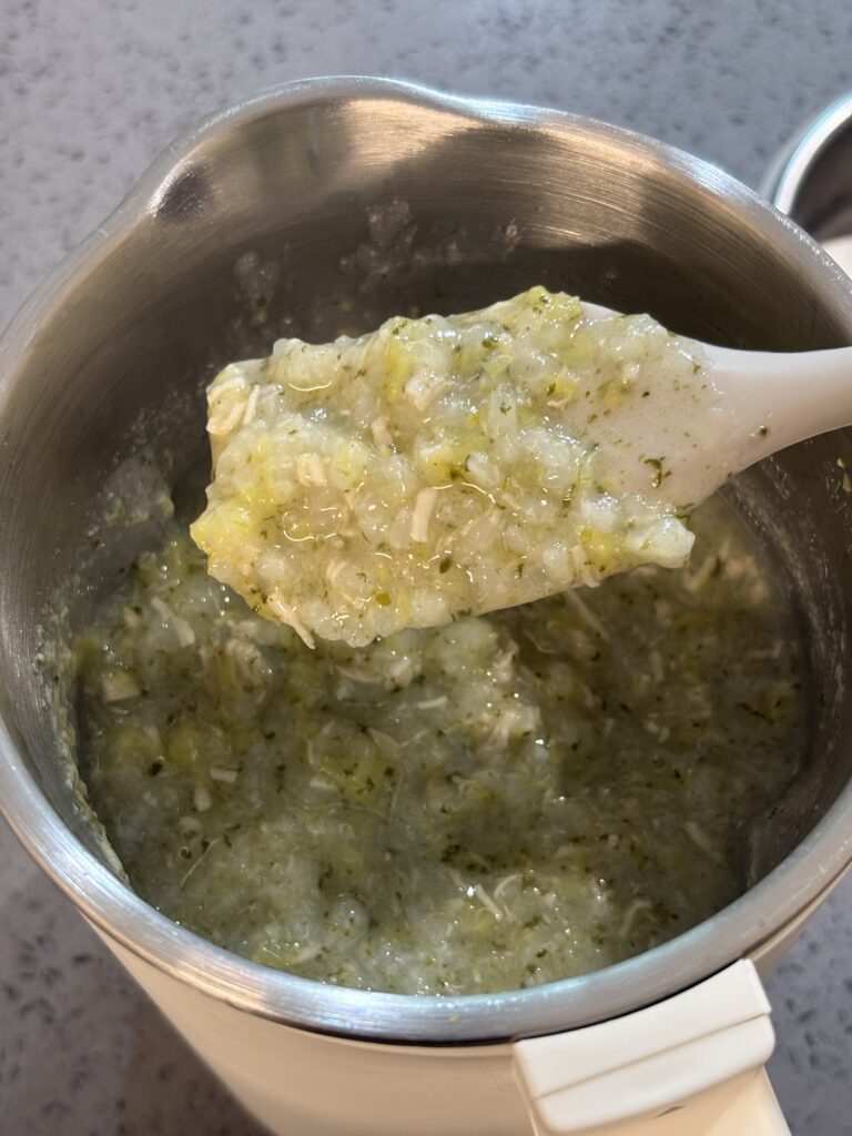 닭고기알배추시금치 중기이유식 4회분 결과