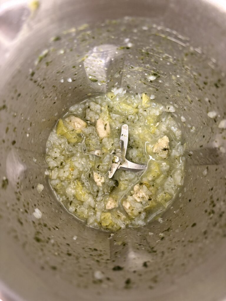 닭고기알배추시금치 중기이유식 섞음