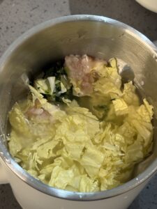 마이쿠커 중기 이유식 닭고기 알배추 청경채죽 재료