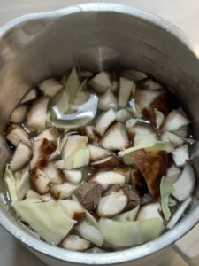 소고기표고버섯양배추 이유식 4회분 재료